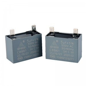 500V 5uf cbb61 capacitor 50/60Hz SH 25/70/21