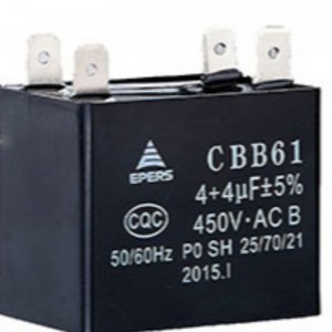 4+4uf 450V 50/60Hz P0 SH cbb61 capacitor for air compressor