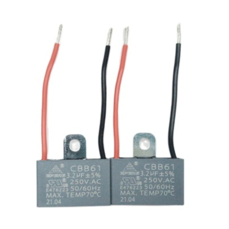 3.2uf 250V with lug wires cbb61 capacitor for AC fan
